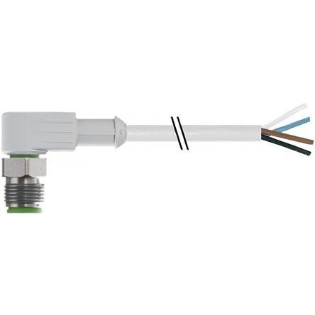 Rs Pro M12 5P,M,R/A,free end,5M,Hygienic F&B, Elektronikkabel + Stecker, Grau