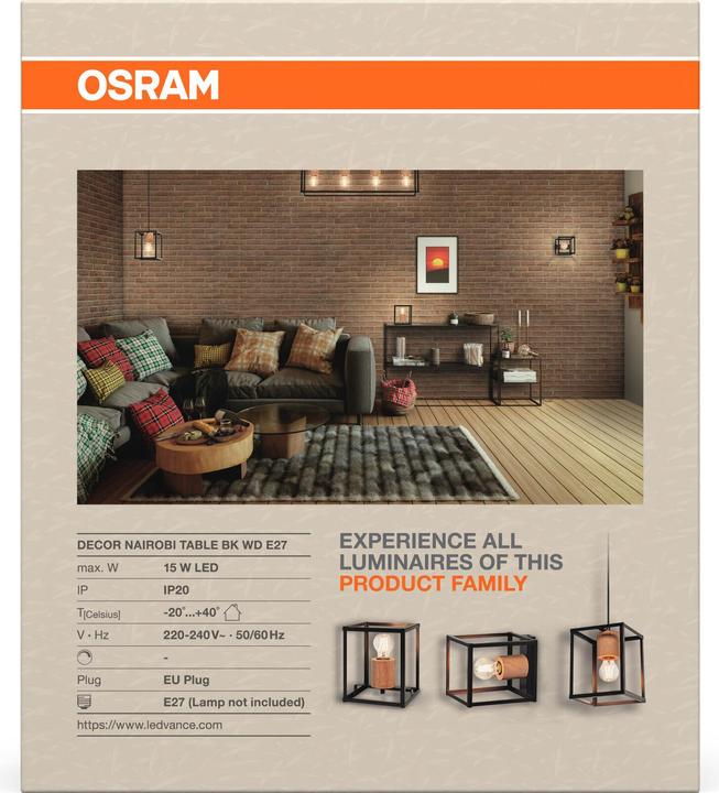 Actual product image Osram Decor Nairobi Table E27 (E27)
