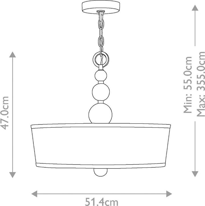 Actual product image Elstead Lighting Zelda pendant light E27 triple vintage brass (E27)