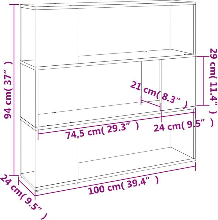 Image du produit vidaXL Tabb (100 x 24 x 94 cm)