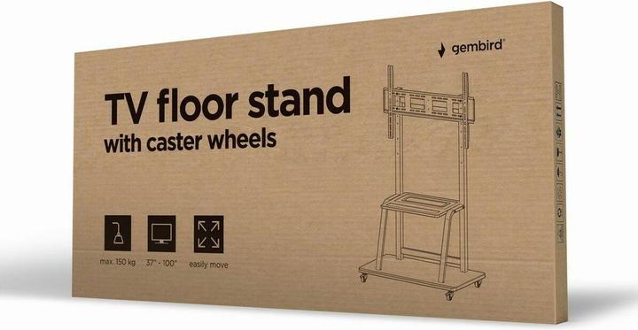 Actual product image Gembird TV floor stand with caster wheel (100", 150 kg)