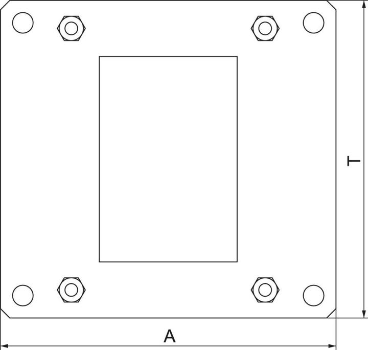 Actual product image OBO Bettermann OBO BSKM-GT 0711RW Counter plate T-branch for suspended mounting 70x110 pure white