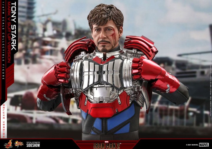 Image du produit Hot Toys Movie Masterpiece 1/6 Tony Stark (Mark V Suit Up Version) Deluxe