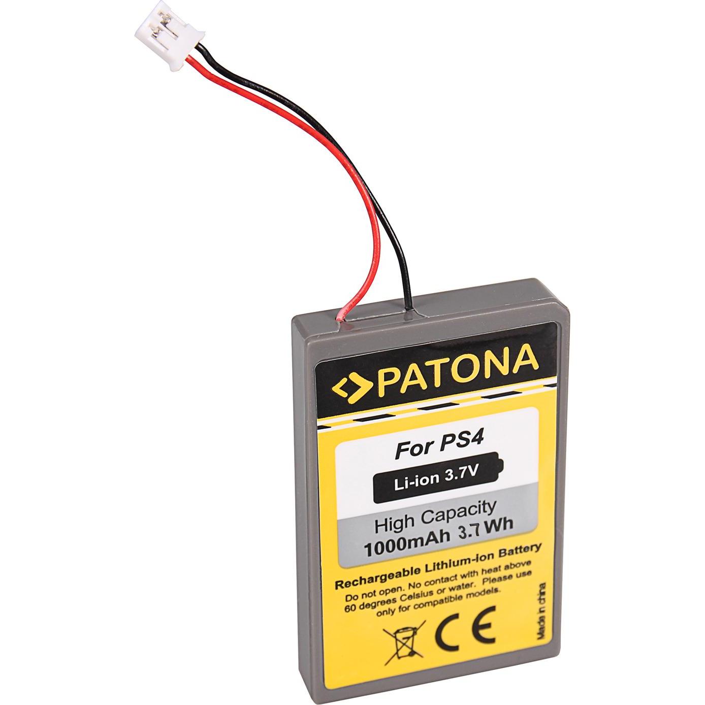 Patona Batteria Sony Playstation PS4 V2 (Batteria della fotocamera), Alimentatore fotocamera, Grigio