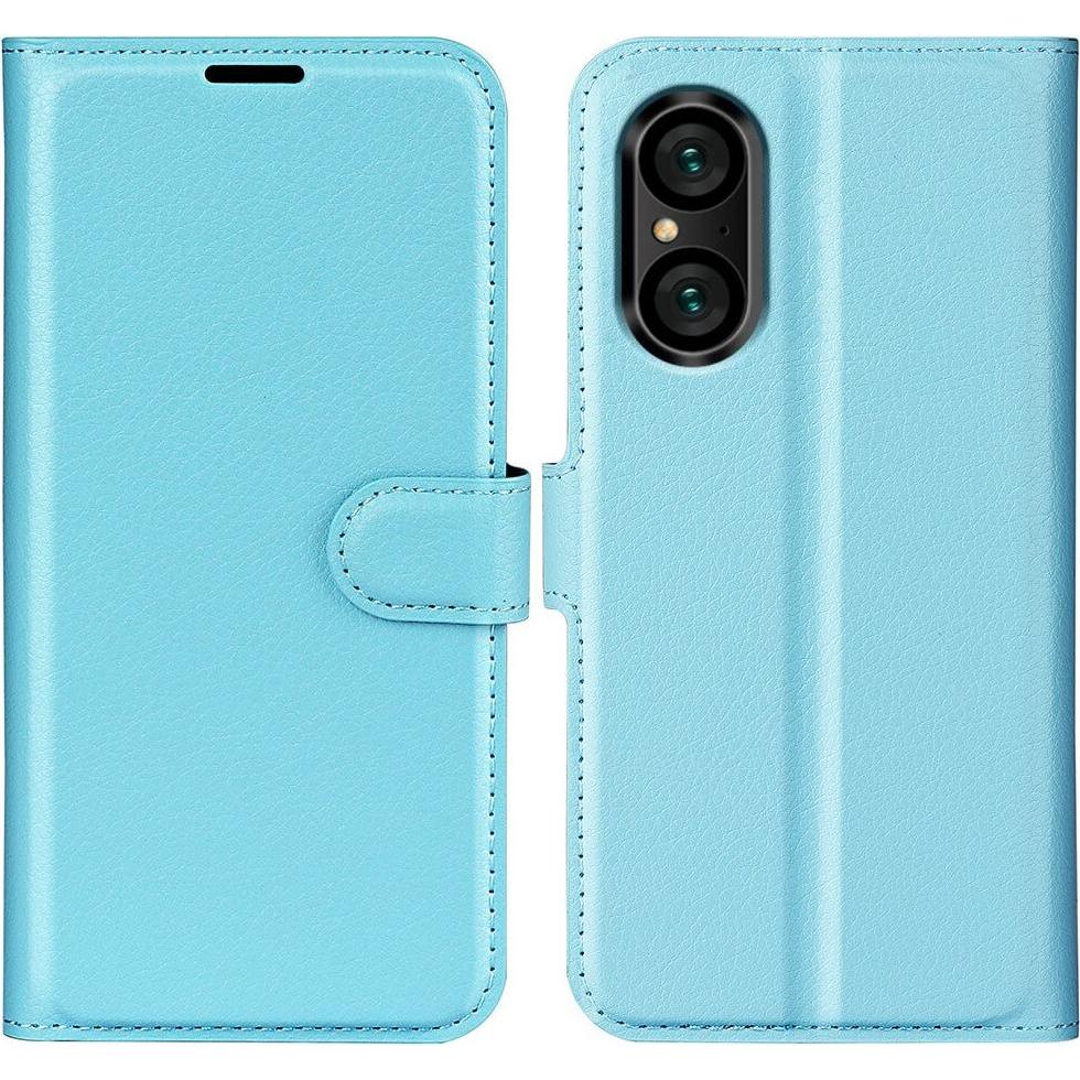 Cover-Discount Sony Xperia 5 V - Leder Etui Hülle blau (Sony Xperia 5 V), Smartphone Hülle, Blau