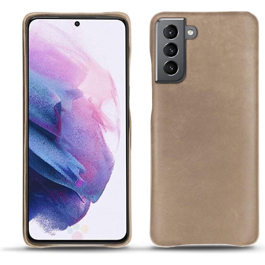 Noreve Lederschutzhülle (Samsung Galaxy S21), Smartphone Hülle, Beige