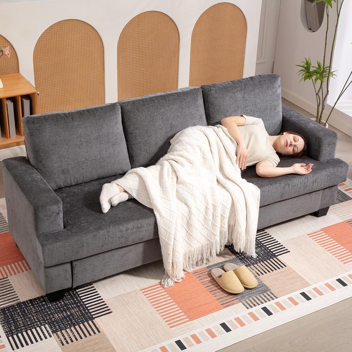 Image du produit Homcom 3-Sitzer-Sofa Polyester Grau (3 places)