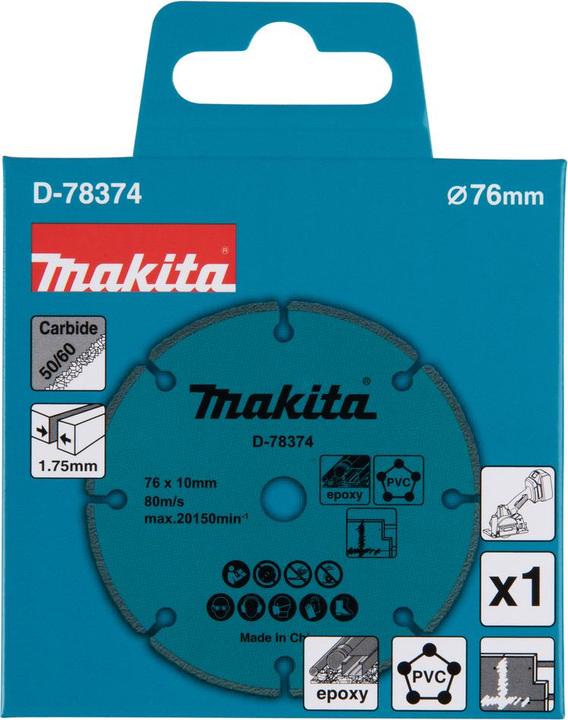 Actual product image Makita Cutting disc 76 x 10