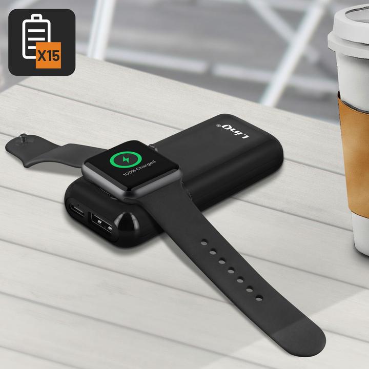 Produktbild LinQ 3200mAh Powerbank mit USB-Anschluss, kompaktes Design, – Schwarz (3200 mAh)