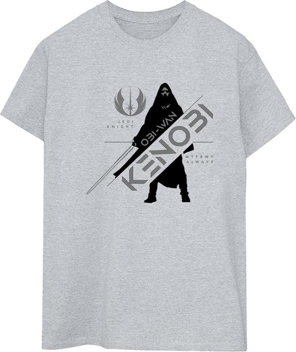 Actual product image Star Wars Womens/Ladies Obi-Wan Kenobi Jedi Knight Cotton Boyfriend T-Shirt (M)