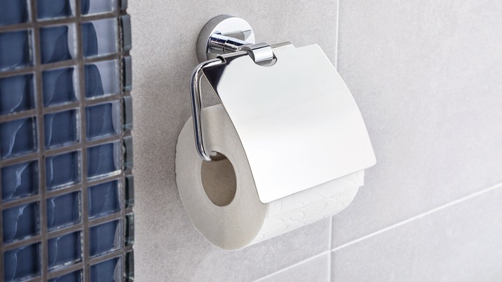 Actual product image tesa EXXCELLENT toilet roll holder incl. adhesive solution without drilling