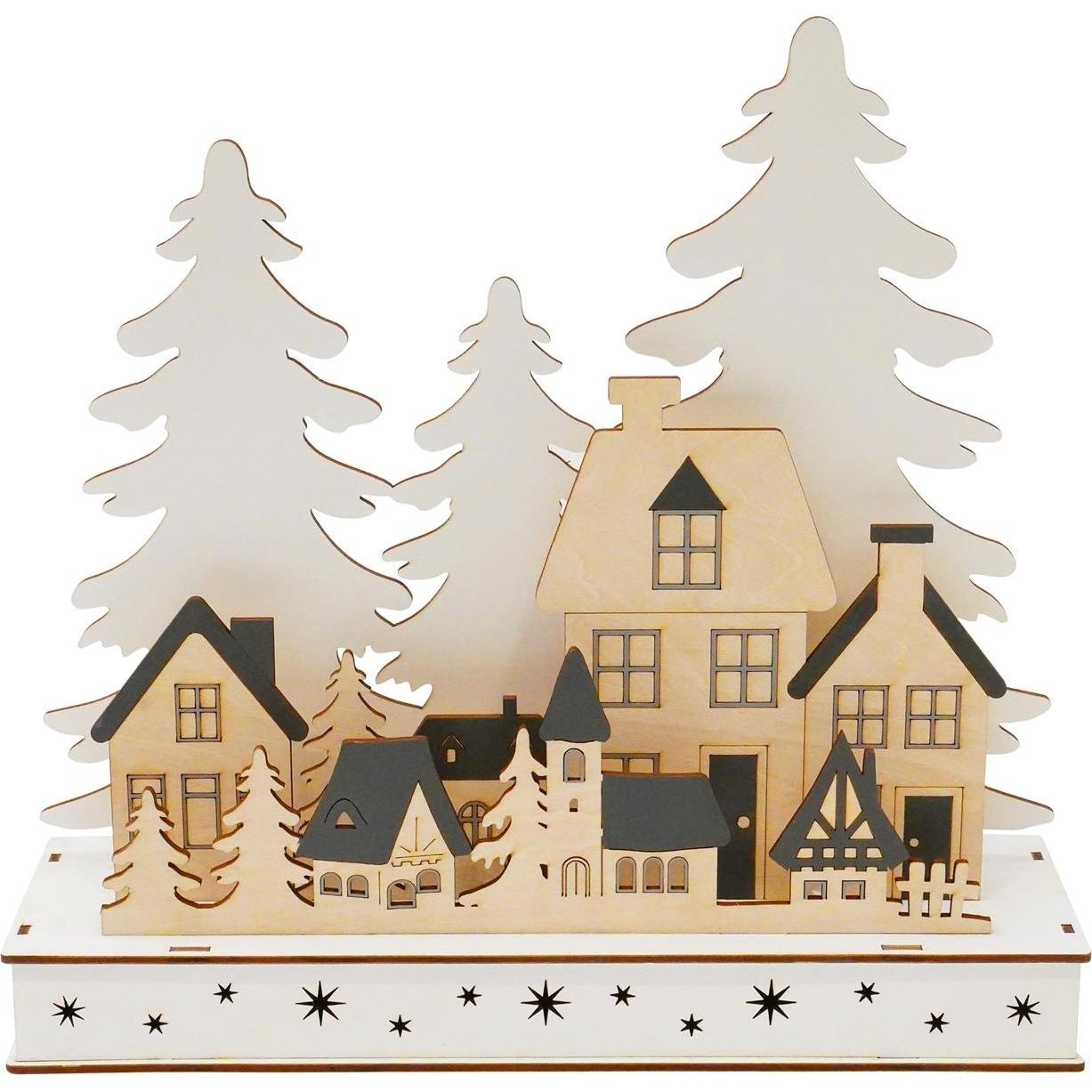 HTI-Living, Weihnachtsbeleuchtung, LED Weihnachtsdeko Dorfsilhouette