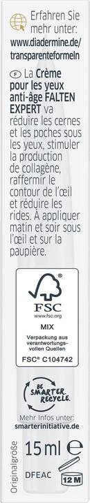 Image du produit Diadermine Crème contour des yeux Age Supreme Rides Expert 3D Anti-Age 15 ml (Crème pour les yeux, 15 ml, Journée)