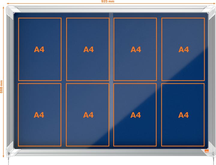 Image du produit Nobo Vitrine d'affichage Premium Plus intérieur feutre (Tableau d'affichage, 97.20 x 68.90 cm)