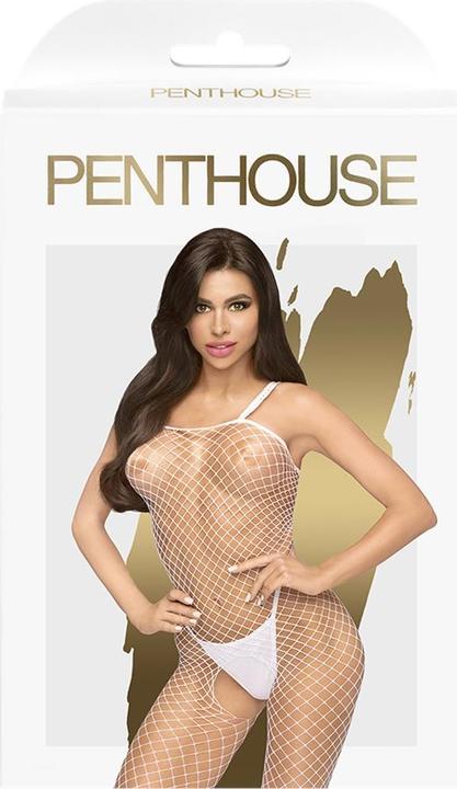 Produktbild Penthouse Lingerie Body search - Fishnet bodystocking with open crotch - white (XL)