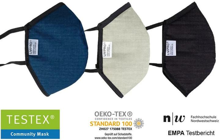 Actual product image Unrepa Community fabric mask LIVIPRO Evolution size XL, black (1 x)