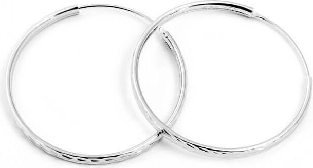 Immagine prodotto Beneto Orecchini tondi scintillanti in argento AGUC2099 / 35 / N (L)