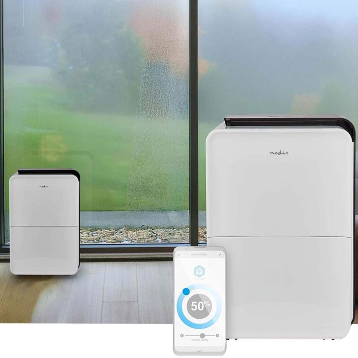 Produktbild Nedis SmartLife Luftentfeuchter | Wi-Fi | 30 l/Tag | Entfeuchtung / Kontinuierlich / Trockene wäsch (50 m², 30 l/24h)
