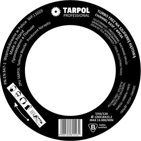 Produktbild Tarpol Grosse Schleifmaschine 120