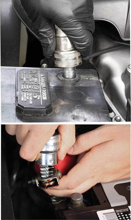 Actual product image IWH Battery pole cleaning brush with 10 colour discs 19080