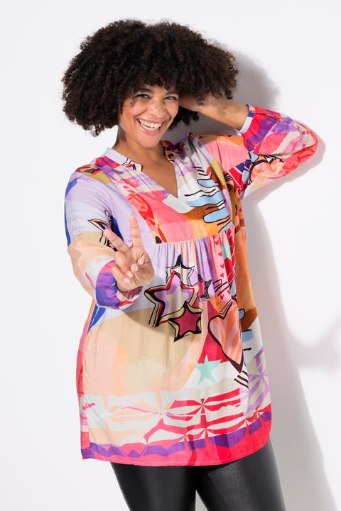 Image du produit Angel of Style Tunika, A-Linie, Alloverdruck, Langarm (50)