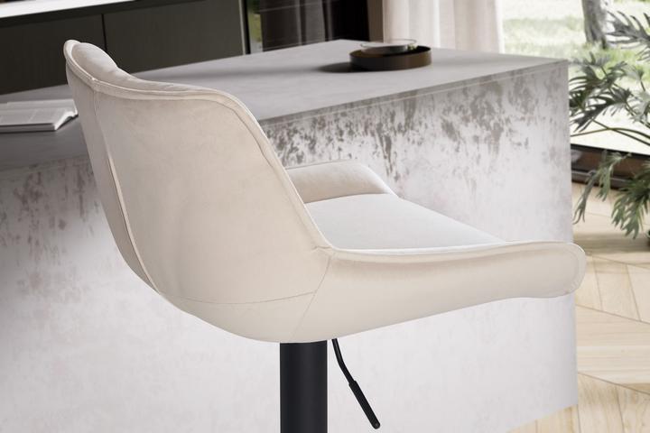 Immagine prodotto FineBuy Sgabello da bar Sgabello da cucina Sgabello in velluto Sgabello da bistrot Sgabello da bar girevole