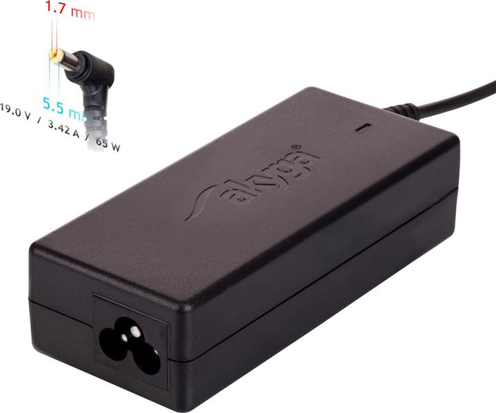 Produktbild Akyga AK-ND-06 - Notebook - Indoor - 100 - 250 V - 55 +/- 5 Hz - 65 W - 19 V (65 W)