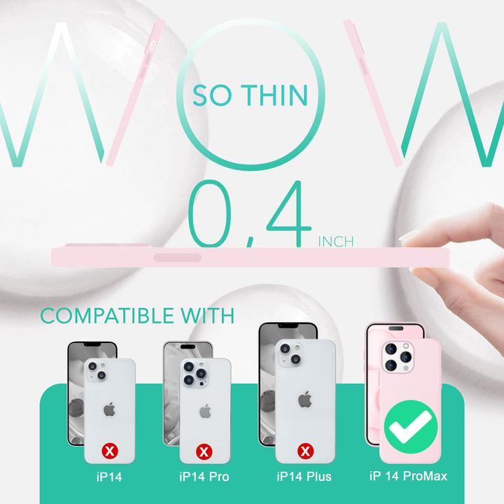 Image du produit Nalia Liquid Silicone Housse avec fonction MagSafe & 2x verre de protection d'écran (Apple iPhone 14 Pro Max)