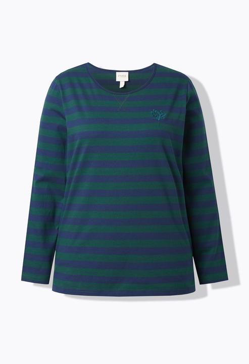 Produktbild Ulla Popken Shirt, Ringel, Rundhals, Langarm (54)