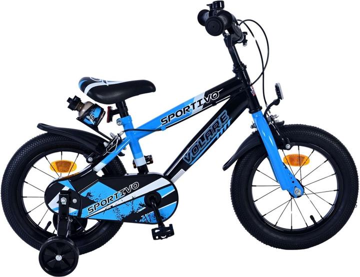 Image du produit Volare Sportivo Kinderfiets - Jongens - 14 inch - Blauw Zwart - Twee Handremmen (31477) (14")