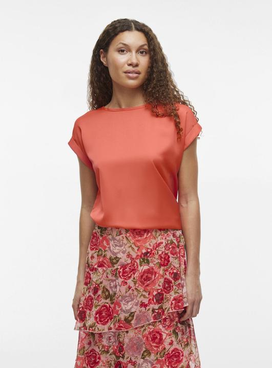 Actual product image Vila Round neckline top with short sleeves (44)