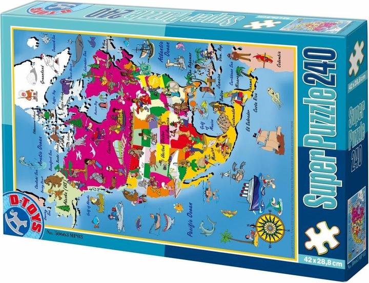 Produktbild D-Toys Puzzle Karte von Afrika 240 Teile (240 Teile)