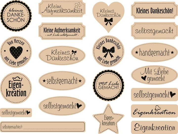 Actual product image Meyco Kraft Paper Sticker "Homemade (42 Sticker)