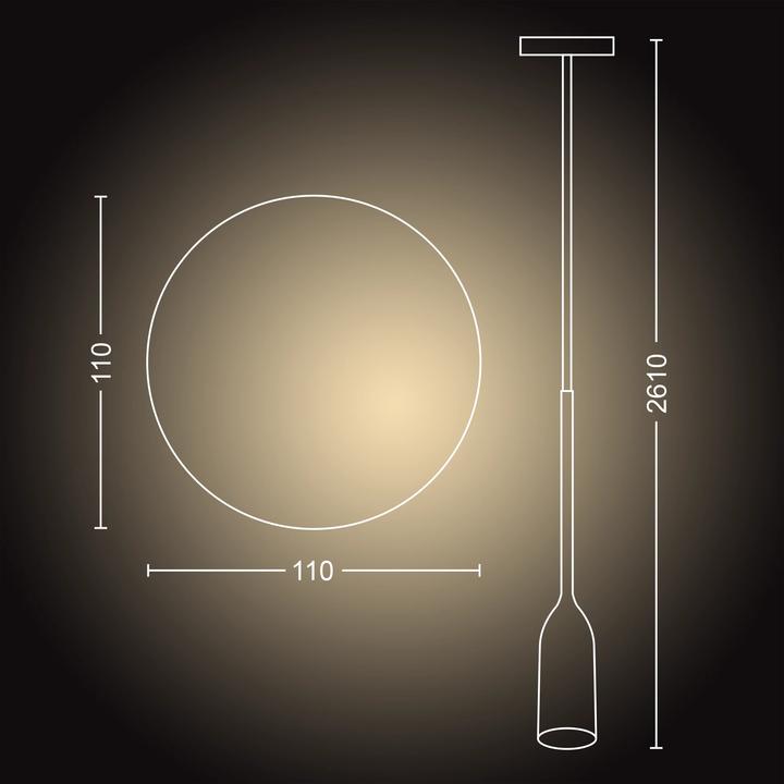 Produktbild Philips Hue White Ambiance Devote Pendelleuchte weiss 806 lm (E27, 806 lm)