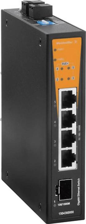 Produktbild Weidmüller Netzwerk-Switch IE-SW-BL05-1GS-4GTPOE - 1.000 Mbps - Power over Ethernet (5 Ports)