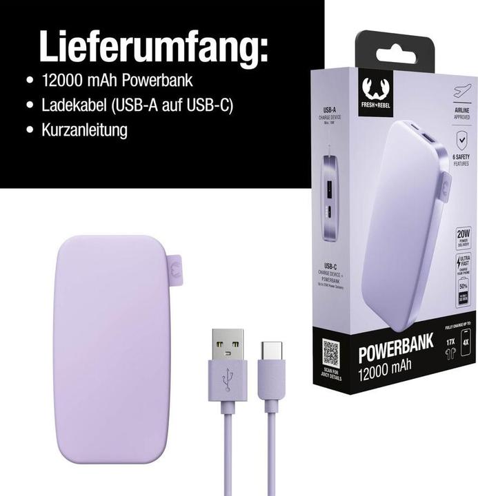 Actual product image Fresh'N Rebel Powerbank (12000 mAh, 20 W, 44.40 Wh)