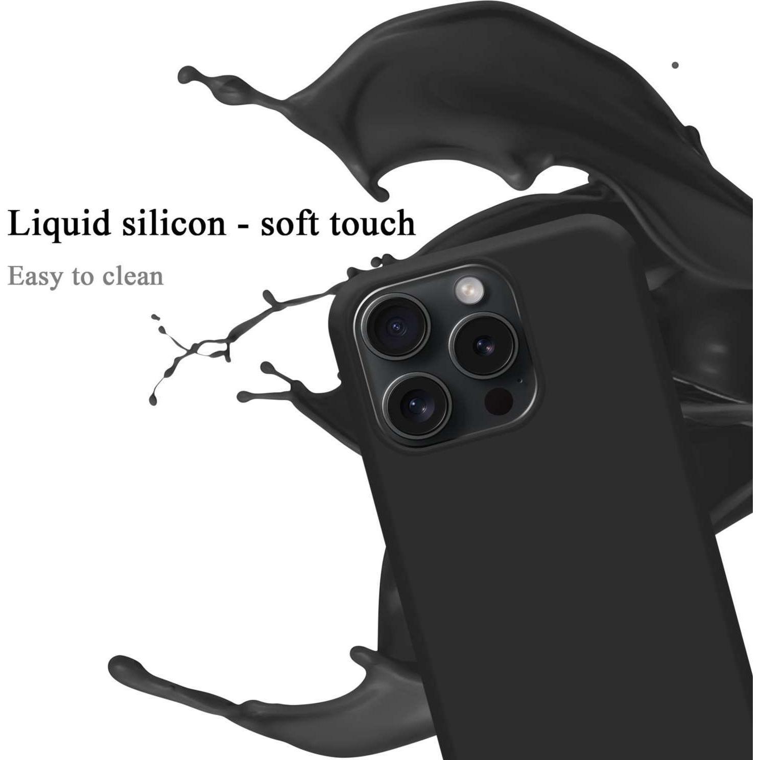 Thumbnail - Cadorabo Hülle für Apple iPhone 15 PRO TPU im Liquid Case Design (Apple iPhone 15 Pro), Smartphone Hülle, Schwarz
