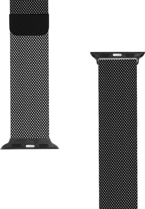 Actual product image NoName Tactical 333 Loop MagnetickÃ½ KovovÃ½ Å˜emÃnek pro Apple Watch 1/2/3/4/5/6/SE 38/40mm Black (Stainless steel)