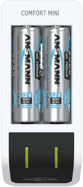 Produktbild Ansmann Comfort Mini Ladegerät inkl. 2 AA Mignon Akkus 2100 mAh (AA, AAA)