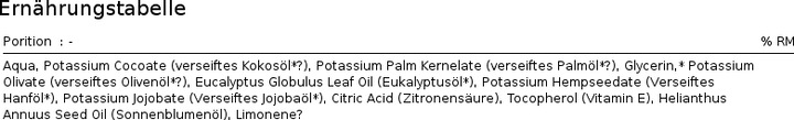 Nährwerte und Zutaten Dr. Bronner's 18-IN-1 Teebaum (Flüssigseife, 240 ml)