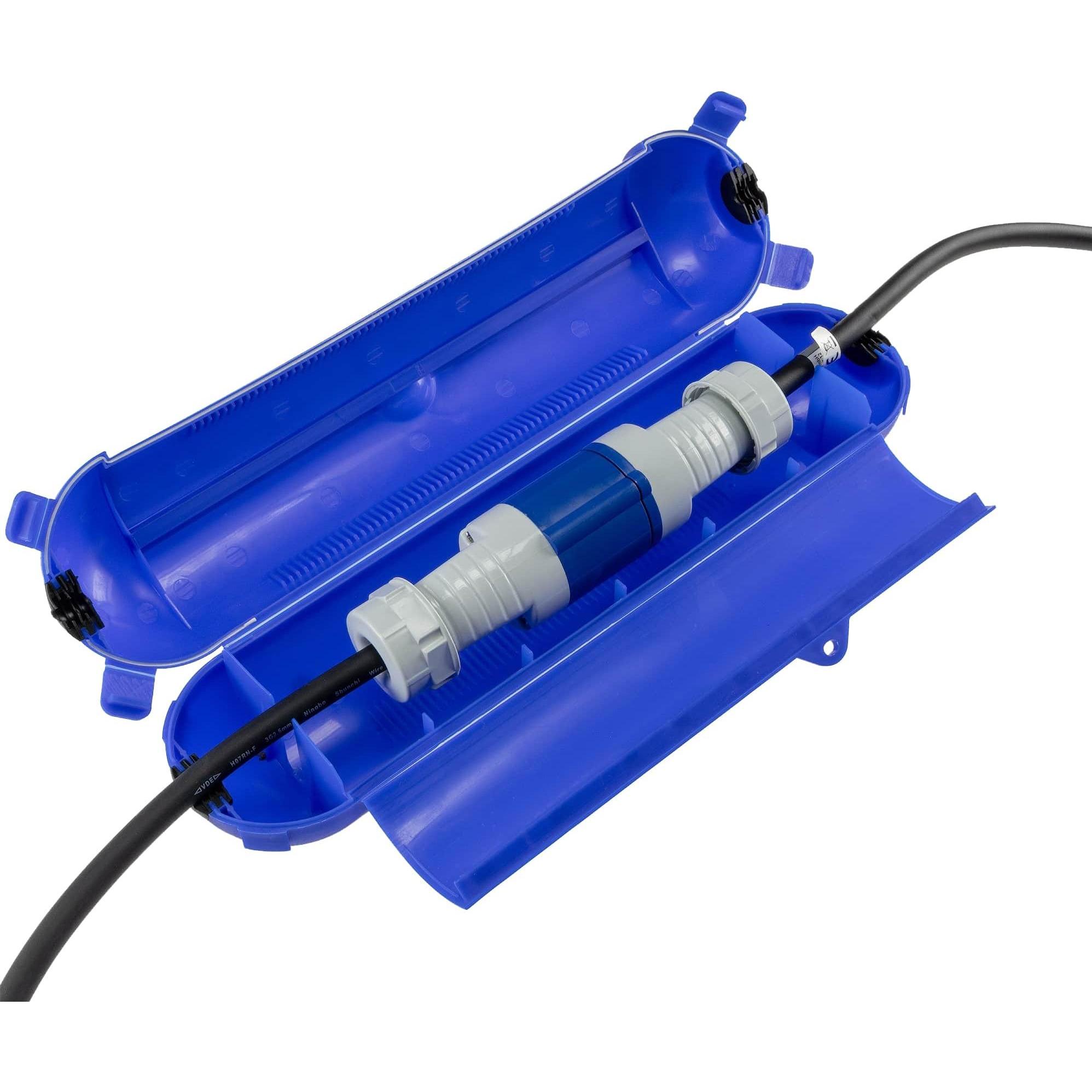 Chilitec, Kabelbox, Sicherheits-Schutzbox für Kabel, IP44, 365x90 mm, blau