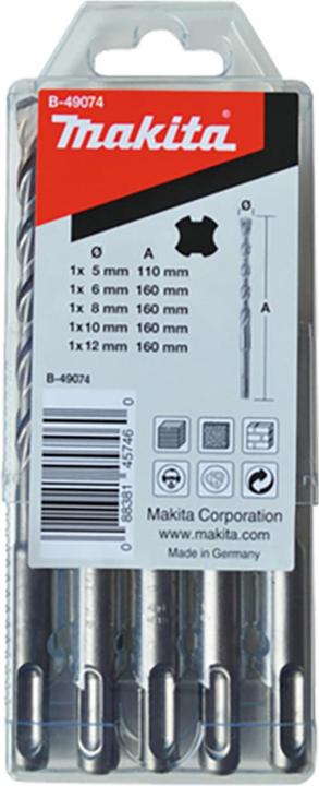 Makita SDS VPLUS boren set nr.3 5 st. (10 mm)