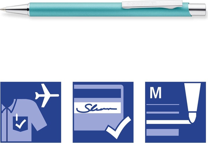 Produktbild Staedtler Druckkugelschreiber elance 421 45, trkis (Türkis, 1 x)