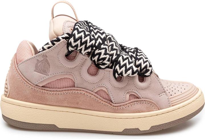 Produktbild Lanvin curb sneakers in white and pink leather (40)