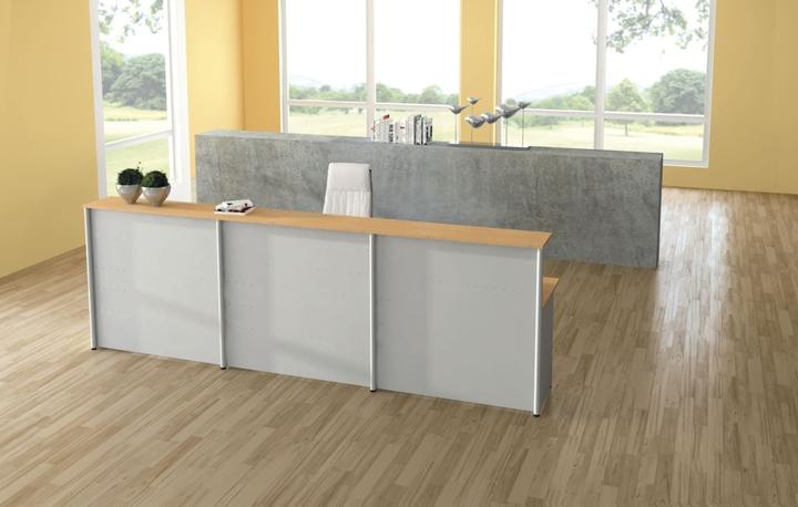 Immagine prodotto Kerkmann Banco reception Genua in faggio, argento 118,0 x 70,0 x 115,0 cm