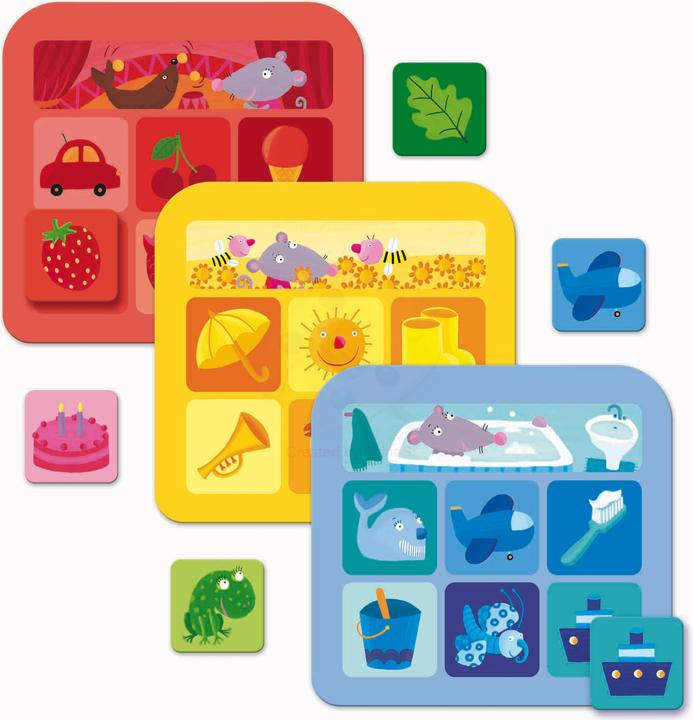 Actual product image Nathan Loto des couleurs card game matching (Multilingual)