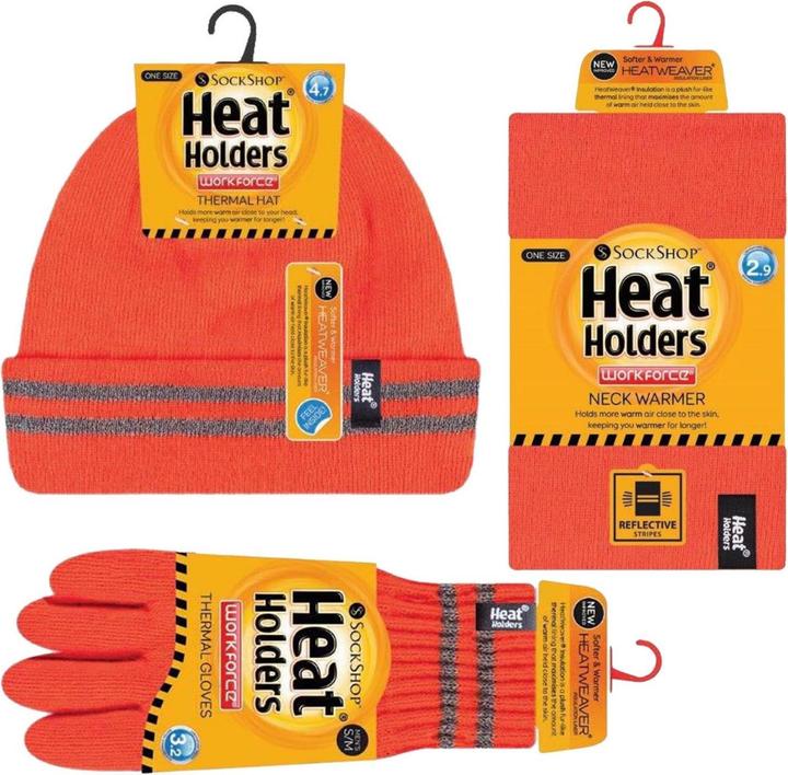 Image du produit Heat Holders Hi Vis Mütze Halswärmer und Handschuhe Set fur Winter (M/L)