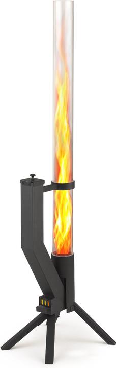 Gardenflare Feuerrohr – elegante Edelstahl Feuersäule und Pelletfackel - schwarz (106 cm)