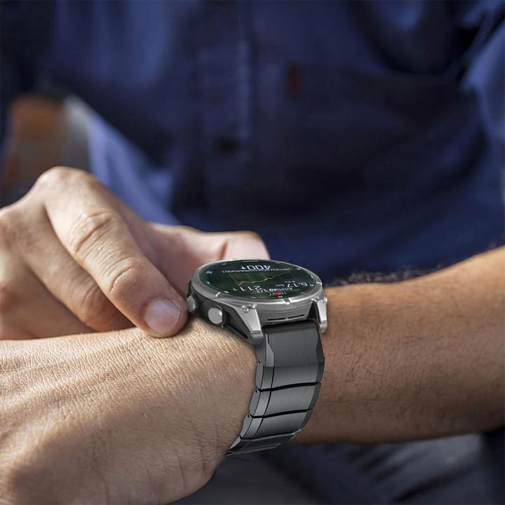 Produktbild Tech-Protect SteelBand Bracelet for Garmin Fenix 5X / 5X PLUS / 6X / 6X PRO / 7X / 8 (51 MM) - Titan (Edelstahl)