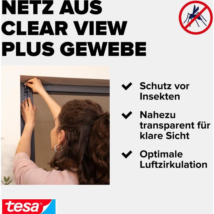 Actual product image tesa Insect screen Alu COMFORT for doors, XL insect screen (120 x 240 cm)